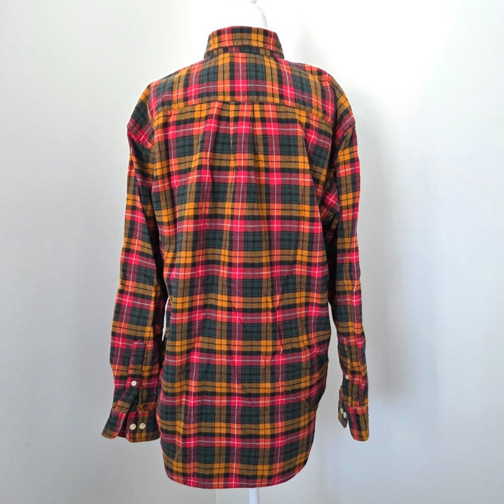 Vintage 90s Gap Plaid Flannel Men's Small Red Multi Button Down Shirt Grunge - Picture 8 of 11